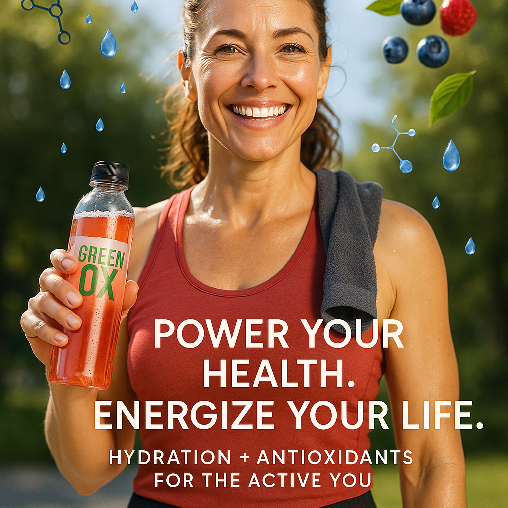 Active woman with Green Ox sports drink